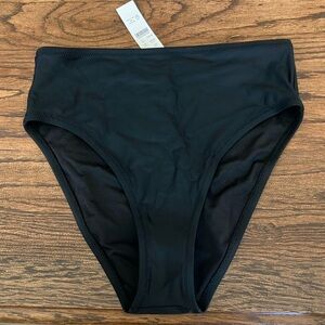 NWT J.Crew High Waisted Black Bikini Bottom-S